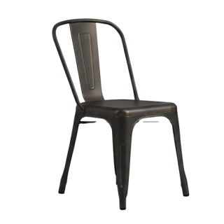 Chaise industrielle métal Bronx