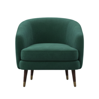 Fauteuil en velours Emerald