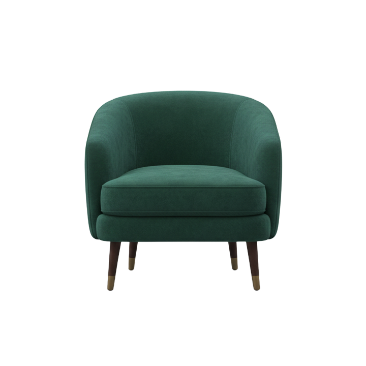 Fauteuil en velours Emerald
