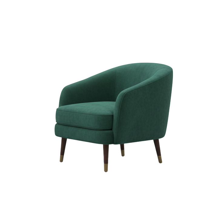 Fauteuil en velours Emerald