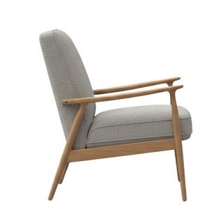 Fauteuil scandinave en tissu Arhus