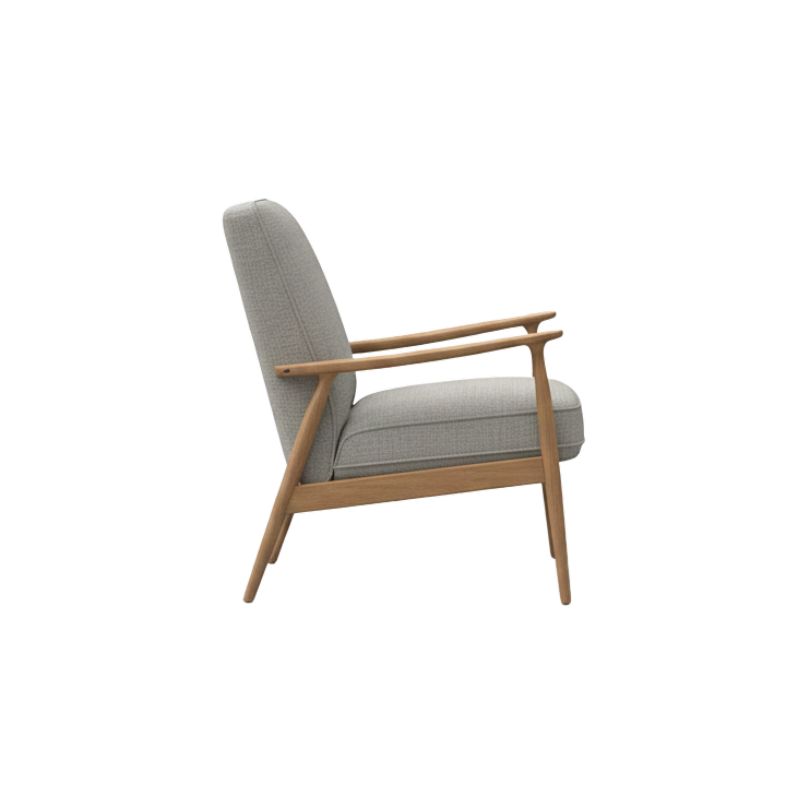 Fauteuil scandinave en tissu Arhus