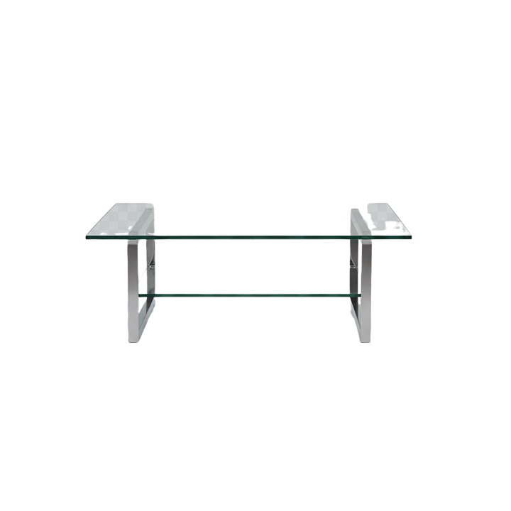 Crystal glass coffee table