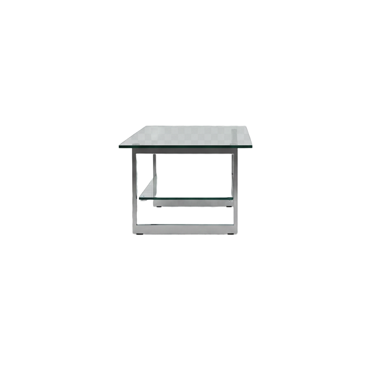 Crystal glass coffee table