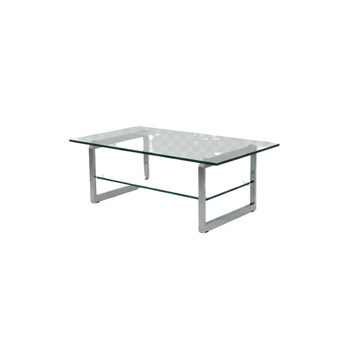 Crystal glass coffee table